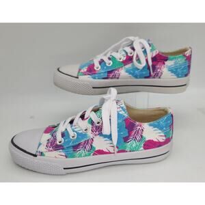 Airwalk Women's Canvas Lace Up Sneakers/Shoes US 7.5 Hawaiian Flower Print